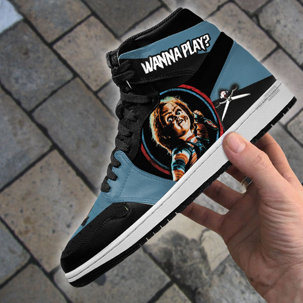 Child's Play Chucky J1s Sneakers Custom For Horror Fans