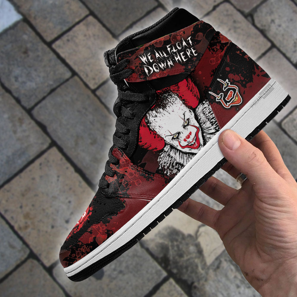 Pennywise IT J1s Sneakers Custom For Horror Fans