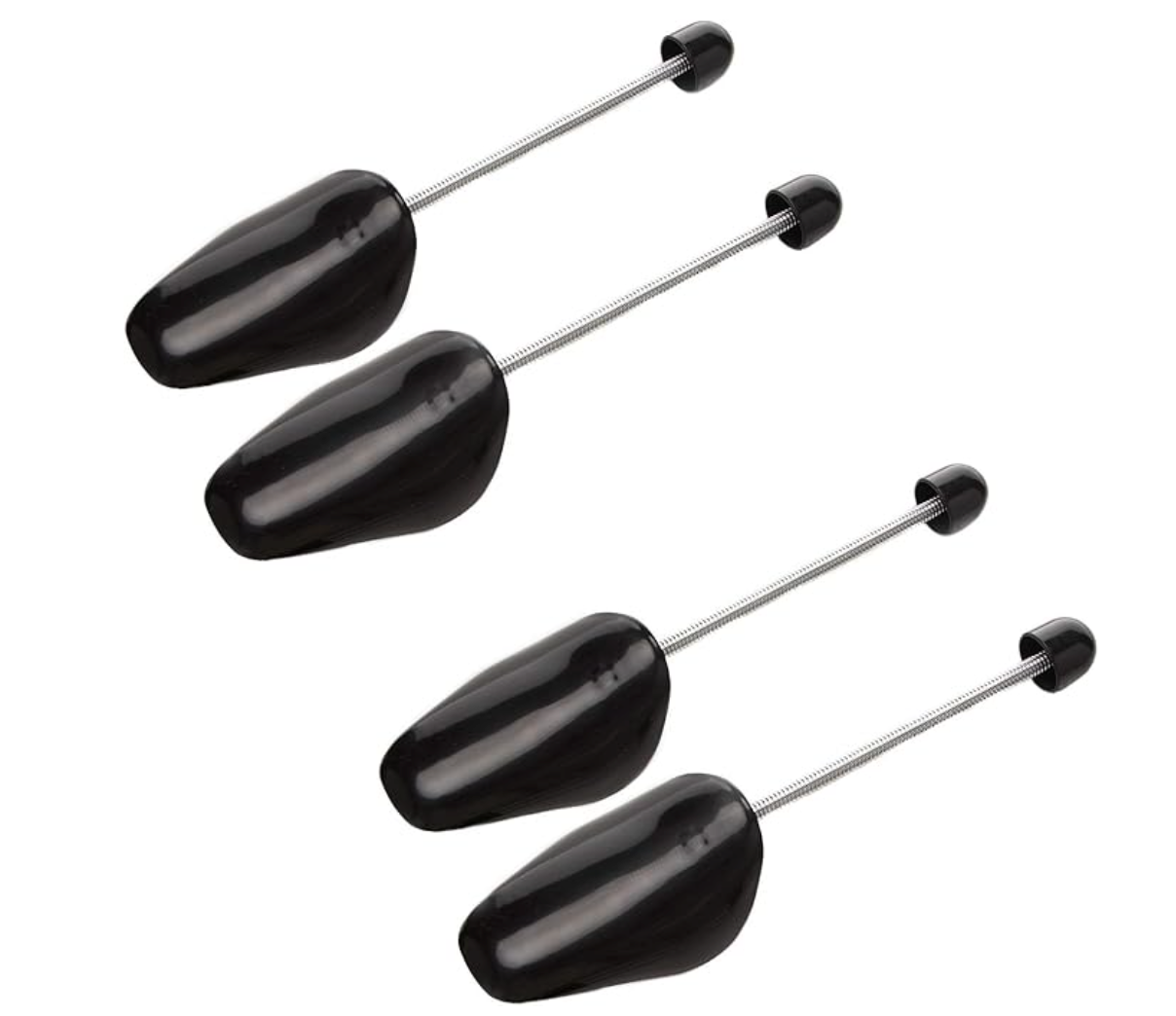 2 Pairs Plastic Shoe Tree Stretcher Shaper for Men (Black)