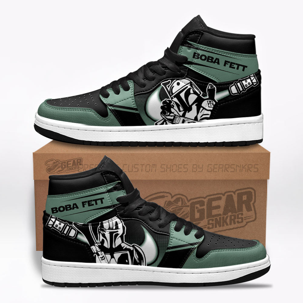 Boba Fett Star Wars J1s Sneakers Custom Gifts Idea For Fans TT26