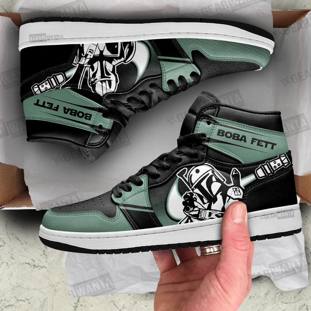 Boba Fett Star Wars J1s Sneakers Custom Gifts Idea For Fans TT26