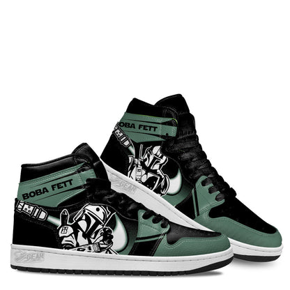 Boba Fett Star Wars J1s Sneakers Custom Gifts Idea For Fans TT26
