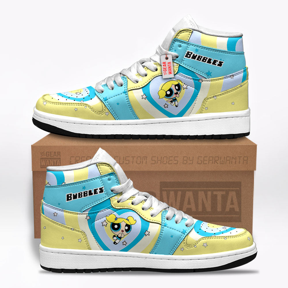 Bubbles The Powerpuff Girls J1s Sneakers Custom For Fans TT25