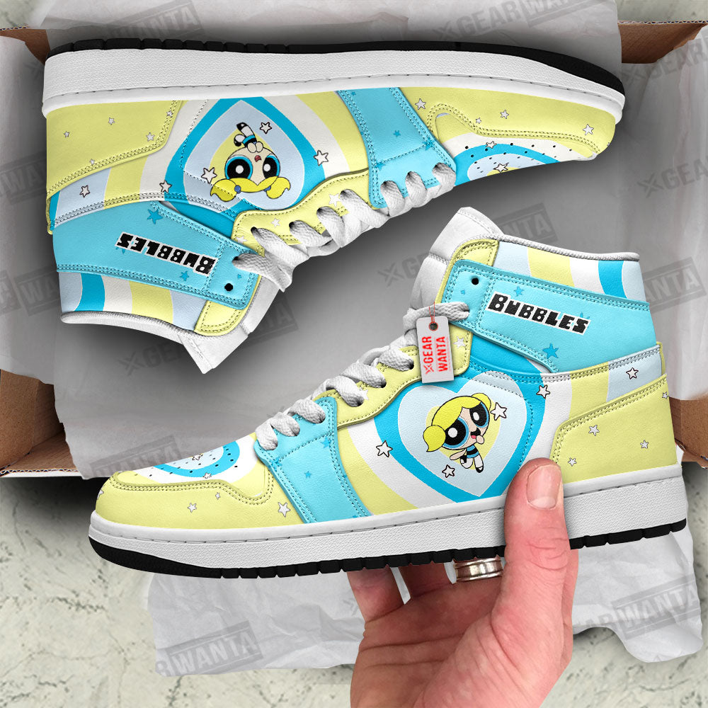 Bubbles The Powerpuff Girls J1s Sneakers Custom For Fans TT25