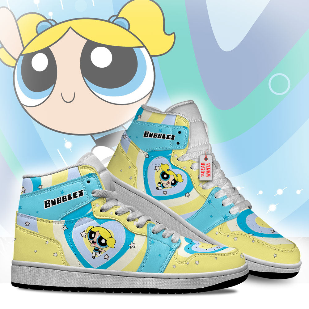 Bubbles The Powerpuff Girls J1s Sneakers Custom For Fans TT25