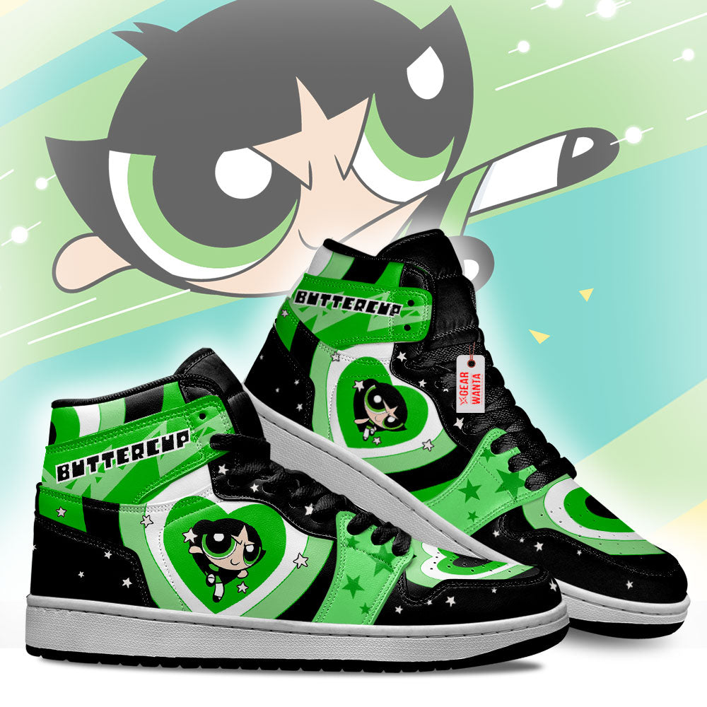 Buttercup The Powerpuff Girls J1s Sneakers Custom For Fans TT25