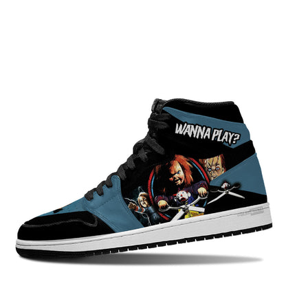 Child's Play Chucky J1s Sneakers Custom For Horror Fans
