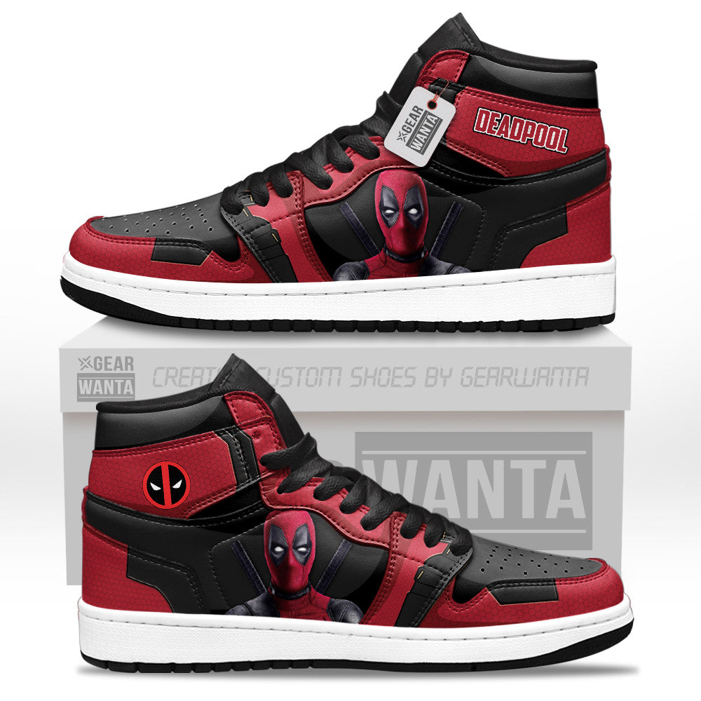 Deadpool J1s Sneakers Superhero Custom Shoes