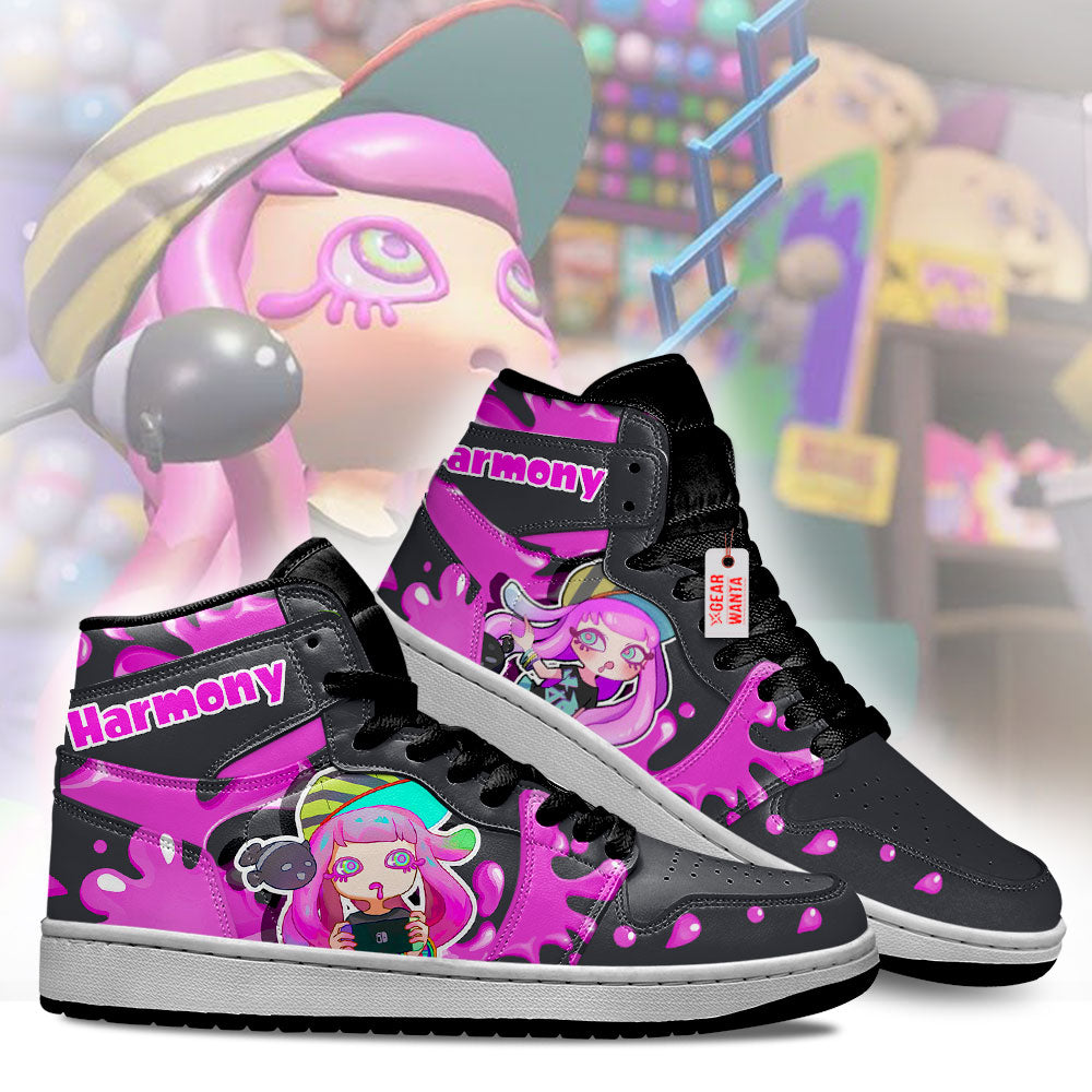Harmony Splatoon J1 Sneakers Custom Shoes For Gaming Fans