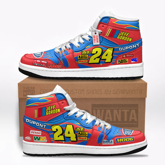 Jeff Gordon Dupont J1s Sneakers Custom #24 Sneakers