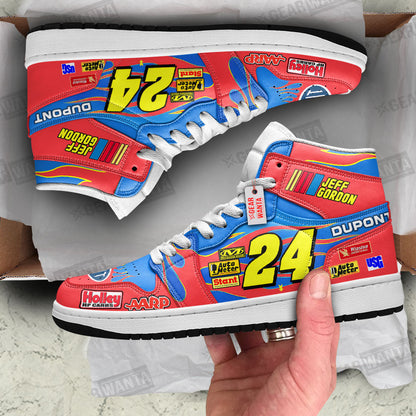 Jeff Gordon Dupont J1s Sneakers Custom #24 Sneakers