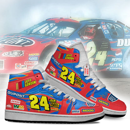 Jeff Gordon Dupont J1s Sneakers Custom #24 Sneakers