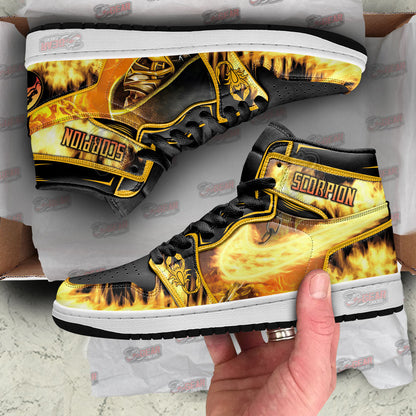 Mortal Kombat Sneakers Scorpion Fire Style
