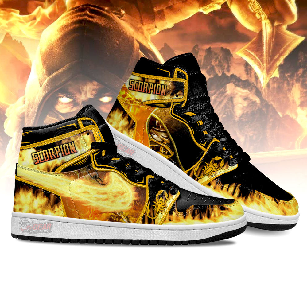 Mortal Kombat Sneakers Scorpion Fire Style