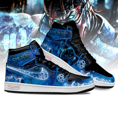 Mortal Kombat Sneakers Sub-zero Ice Style