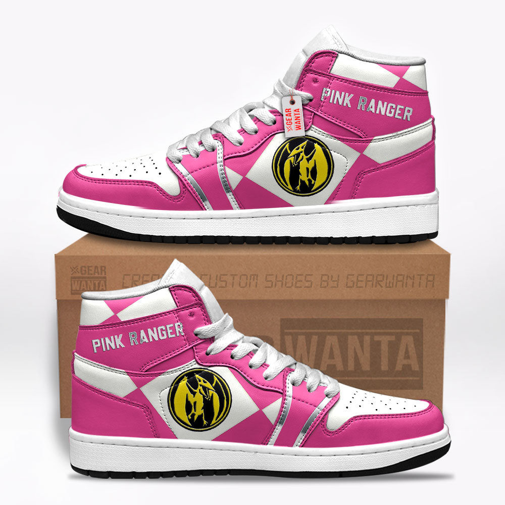 Pink Ranger Mighty Morphin Power Rangers J1s Sneakers Custom TT12