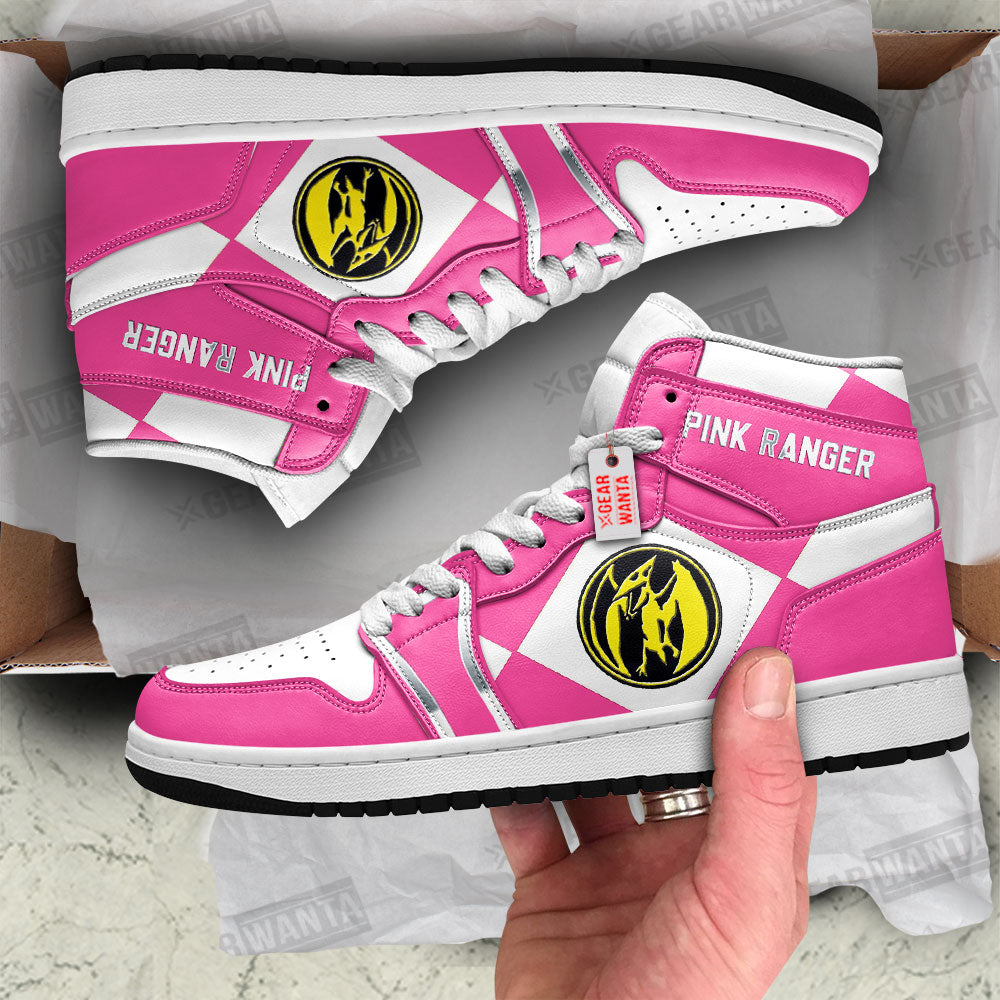 Pink Ranger Mighty Morphin Power Rangers J1s Sneakers Custom TT12