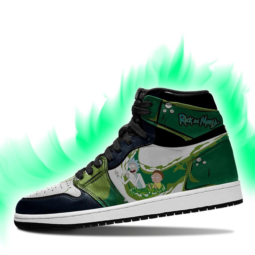 Rick And Morty AJ1s Sneakers Custom Funny Finger BRB02