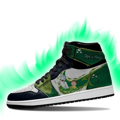 Rick And Morty AJ1s Sneakers Custom Funny Finger BRB02