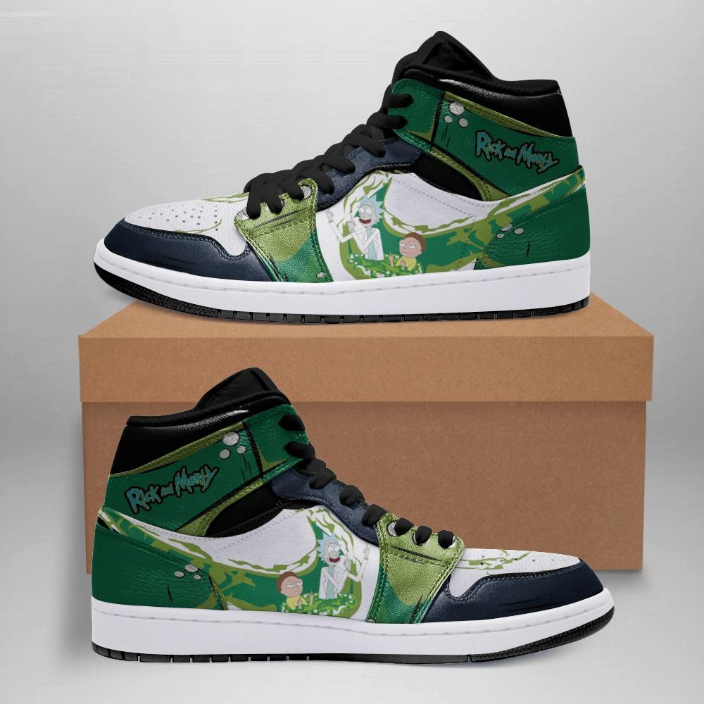 Rick And Morty AJ1s Sneakers Custom Funny Finger BRB02