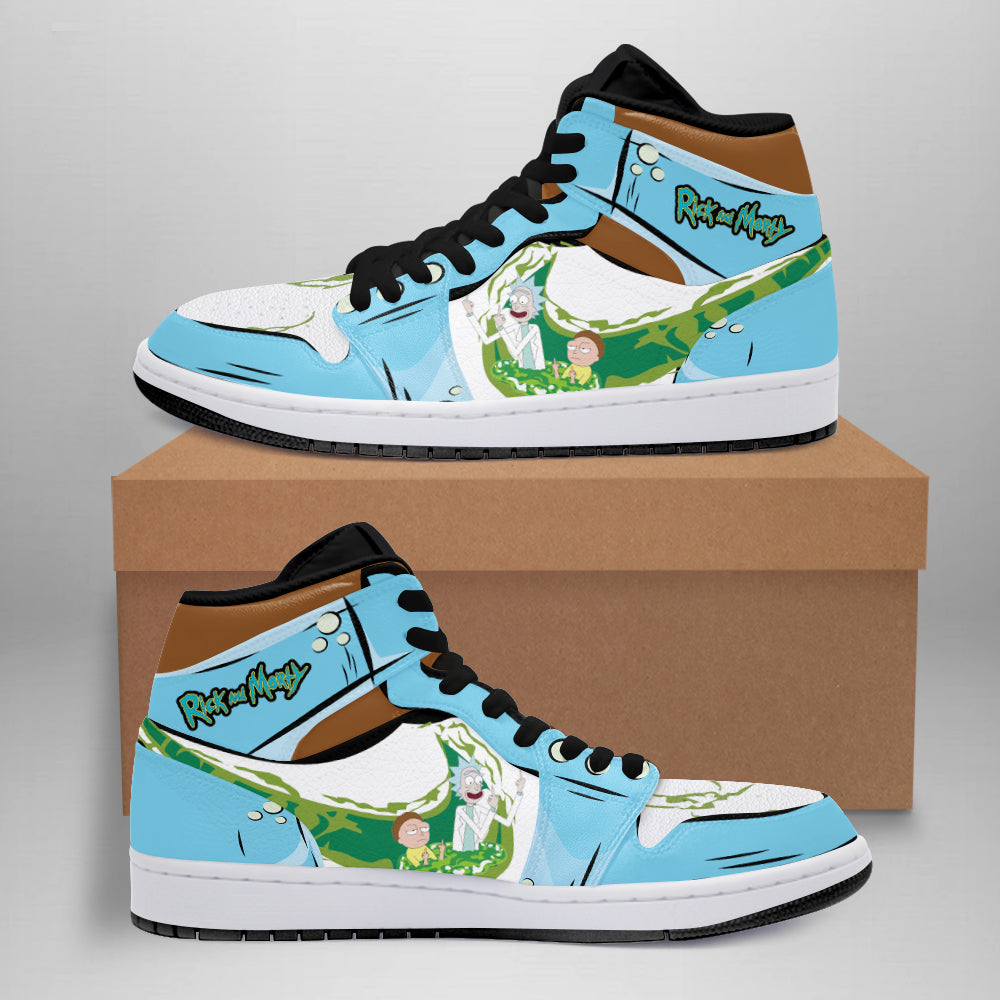 Rick And Morty J1s Sneakers Funny Finger