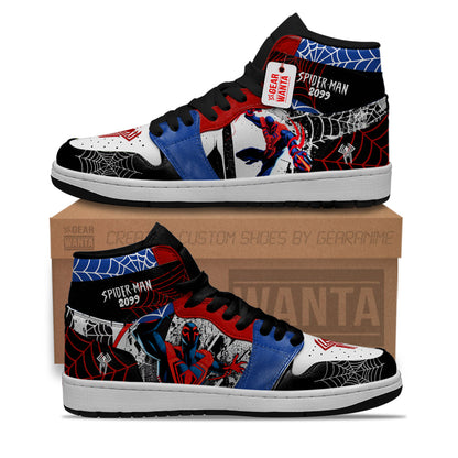Spider-Man 2099 Spider-Verse J1s Sneakers Custom For Fans PT21