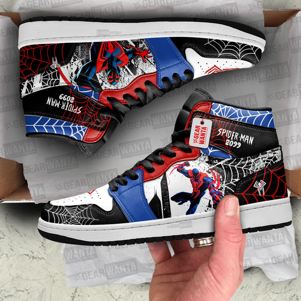 Spider-Man 2099 Spider-Verse J1s Sneakers Custom For Fans PT21