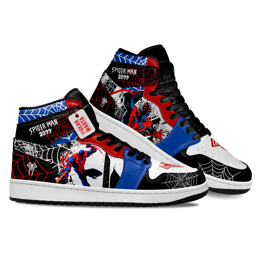 Spider-Man 2099 Spider-Verse J1s Sneakers Custom For Fans PT21