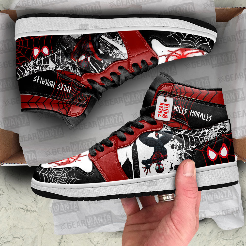 Spider-Verse J1s Sneakers Custom Miles Morales