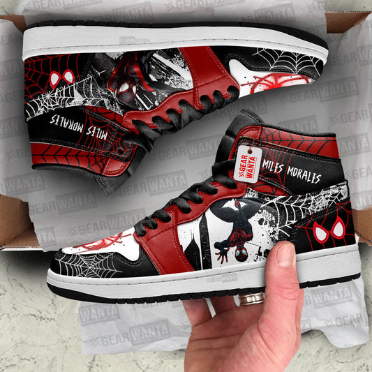 Spider-Verse J1s Sneakers Custom Miles Morales