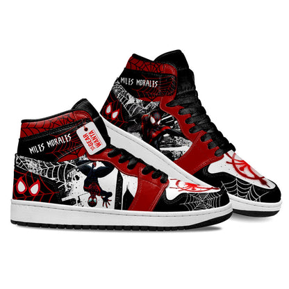 Spider-Verse J1s Sneakers Custom Miles Morales