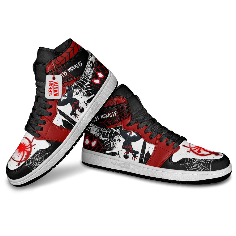 Spider-Verse J1s Sneakers Custom Miles Morales