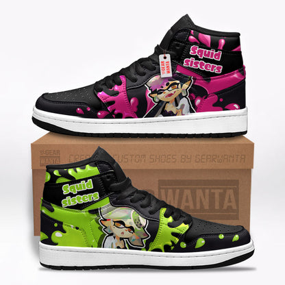 Squid Sisters Splatoon J1s Sneakers Custom For Fans TT20