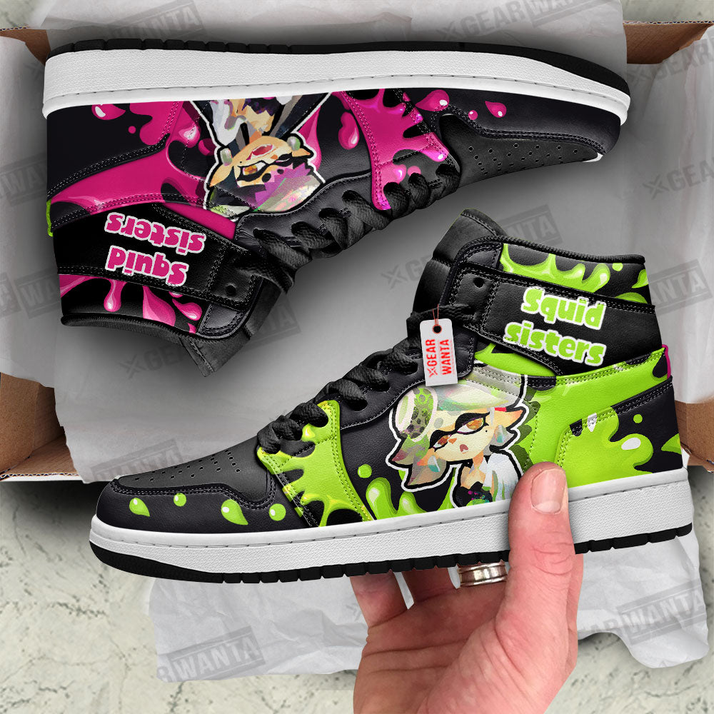Squid Sisters Splatoon J1s Sneakers Custom For Fans TT20